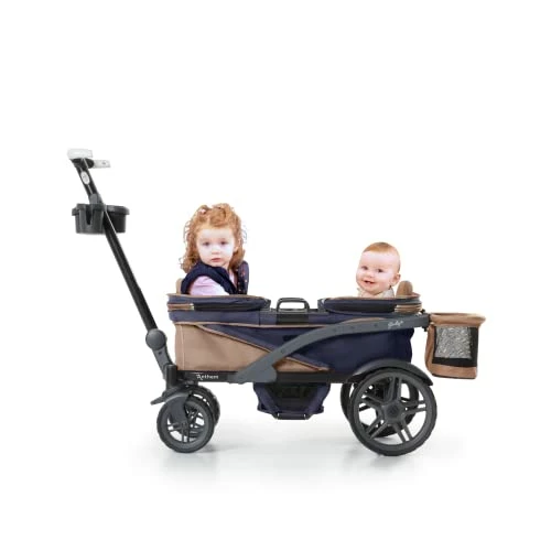 Discount π Anthem 2 Double Wagon Stroller, All-Terrain Collapsible Wagon With Canopy For Kids, 2 Seater (Sand & Sea) π₯° - Image 2
