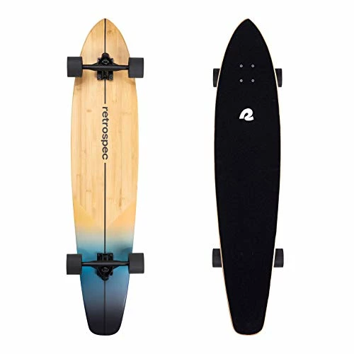 Top 10 π€© Zed Longboard Skateboard Complete Cruiser | Bamboo & Canadian Maple Wood Cruiser W/ Reverse Kingpin Trucks For Commuting, Cruising, Carving & Downhill Riding Riptid π§¨