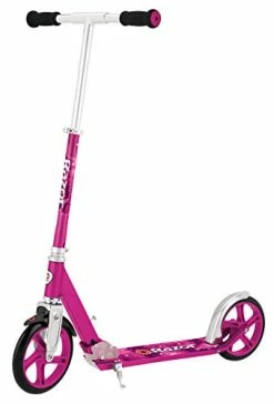 Promo 🔔 A5 Lux Kick Scooter - Large 8" Wheels, Foldable, Adjustable Handlebars, Lightweight, For Riders Up To 220 Lbs Red 🛒