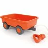 Budget 🧨 Wagon, Orange - Pretend Play, Motor Skills, Kids Outdoor Toy Vehicle. No BPA, Phthalates, PVC. Dishwasher Safe, Recycled Plastic, Made In USA 🤩