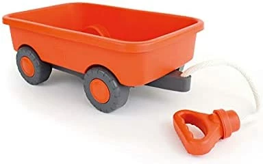 Budget 𧨠Wagon, Orange - Pretend Play, Motor Skills, Kids Outdoor Toy Vehicle. No BPA, Phthalates, PVC. Dishwasher Safe, Recycled Plastic, Made In USA π€© - Image 5