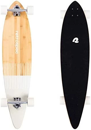 Top 10 π€© Zed Longboard Skateboard Complete Cruiser | Bamboo & Canadian Maple Wood Cruiser W/ Reverse Kingpin Trucks For Commuting, Cruising, Carving & Downhill Riding Riptid 𧨠- Image 13