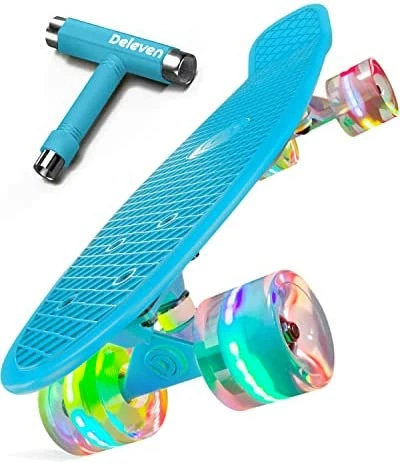 Best Pirce π₯ Skateboard For Kids Ages 6-12 - 22 Inch Kids Skateboard For Girl Boy Skate Board For Kids 8-12 - Mini Skateboards For Kids Mini Cruiser Skateboards For Kids 4-6 - Girl Skateboard For Kids Beginners 12 Led Tricolores 2 π - Image 15