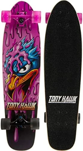Cheapest ⌛ Tony Hawk 31" Complete Cruiser Skateboard, 9-Ply Maple Deck Skateboard For Cruising, Carving, Tricks And Downhill Pink Haw ⭐ - Image 7