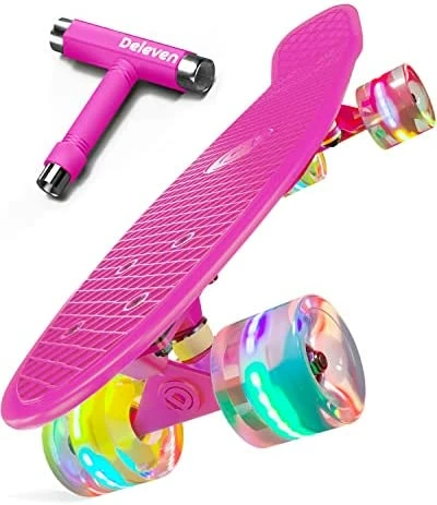 Best Pirce π₯ Skateboard For Kids Ages 6-12 - 22 Inch Kids Skateboard For Girl Boy Skate Board For Kids 8-12 - Mini Skateboards For Kids Mini Cruiser Skateboards For Kids 4-6 - Girl Skateboard For Kids Beginners 12 Led Tricolores 2 π - Image 8