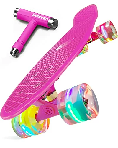Best Pirce π₯ Skateboard For Kids Ages 6-12 - 22 Inch Kids Skateboard For Girl Boy Skate Board For Kids 8-12 - Mini Skateboards For Kids Mini Cruiser Skateboards For Kids 4-6 - Girl Skateboard For Kids Beginners 12 Led Tricolores 2 π