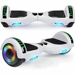 Coupon 🧨 Hoverboard, 6.5" Self Balancing Scooter Hover Board With Bluetooth Wheels LED Lights For Kids Adults A001 Black 👍