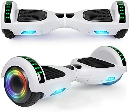 Coupon 𧨠Hoverboard, 6.5" Self Balancing Scooter Hover Board With Bluetooth Wheels LED Lights For Kids Adults A001 Black π - Image 6