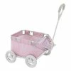 Promo 🔥 Polka Dots Folding Princess Baby Doll Wagon, Stuffed Animal, Toy Storage Wagon, Pink Polka D ✨
