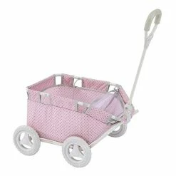 Promo π₯ Polka Dots Folding Princess Baby Doll Wagon, Stuffed Animal, Toy Storage Wagon, Pink Polka D β¨