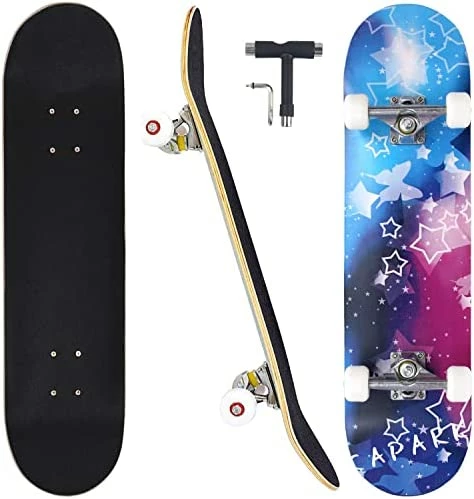 Outlet ✨ Skateboards For Beginners Adults Youths Teens Kids Girls Boys 31 Inch Pro Complete Skate Boards 7 Layer Canadian Maple Double Kick Concave Longboards ✨ - Image 15