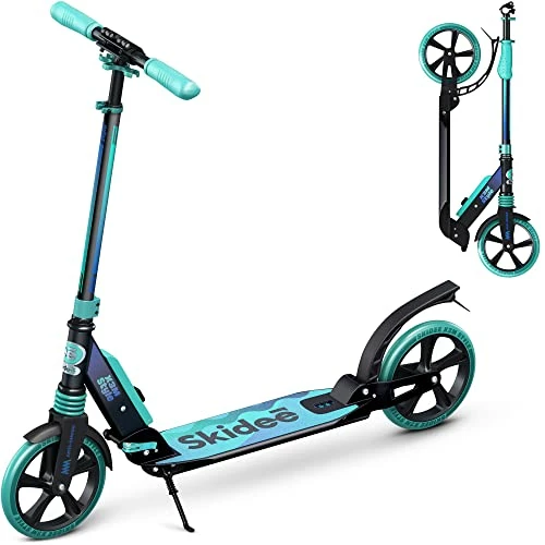 Best deal π Scooter For Kids Ages 6-12 - Scooters For Teens 12 Years And Up - Adult Scooter With Anti-Shock Suspension - Scooter For Kids 8 Years And Up With 4 Adjustment Levels Handlebar Up To 41 Inches High Street Art π