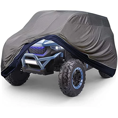 Hot Sale π Large Kids Ride-On Truck Toy Car Cover,Heavy Duty 600D Electric Jeep Power Wheels Cover Waterproof All Weather -Jeep Power Wheels Cover, Water-Resistant For Outdoor,55" L X 34" W X 34" H Grey And Blue π