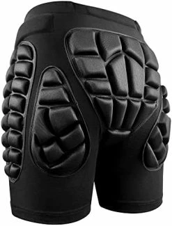 Deals 😉 Soared 3D Protection Hip Butt EVA Paded Short Pants Protective Gear Guard Impact Pad Ski Ice Skating Snowboard Black 🛒