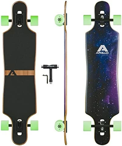 Cheapest π POLLO Longboard Skateboards - Premium Long Boards For Adults, Teens And Kids. Cruiser Long Board Skateboard. Drop Through Longboards Made Of Bamboo & Fiberglass - High-Speed Bearings & T-Tool Weird π - Image 14