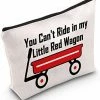 Wholesale 😀 LEVLO Funny Red Wagon Lovers Gifts You Can't Ride In My Little Red Wagon Makeup Bags Movie Music Enthusiasm Gifts 🥰