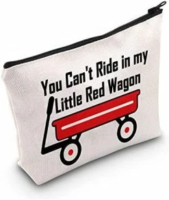 Wholesale 😀 LEVLO Funny Red Wagon Lovers Gifts You Can't Ride In My Little Red Wagon Makeup Bags Movie Music Enthusiasm Gifts 🥰