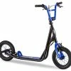 Flash Sale 🌟 Expo Youth Scooter, Front And Rear Caliper Brakes, Rear Axle Pegs, 12-Inch Inflatable Wheels, Non Electric Black/blu ⌛