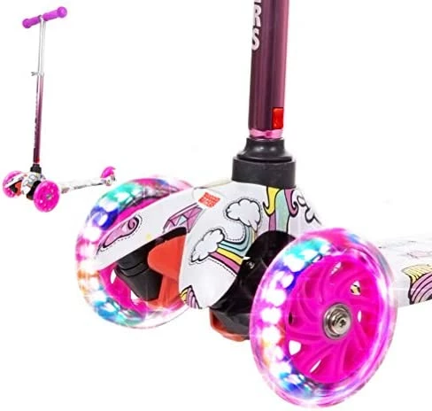 Deals π Dinosaur Print Kick Scooter For Boys & Girls 3 Wheel Scooter, Adjustable Kick Scooter For Kids With PU LED Light Up Wheels, Step Brake, Lean 2 Turn, Ride On Toys For Children 3 Year Plus Bl β¨ - Image 10