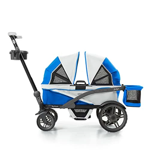 Discount π Anthem 2 Double Wagon Stroller, All-Terrain Collapsible Wagon With Canopy For Kids, 2 Seater (Sand & Sea) π₯° - Image 7