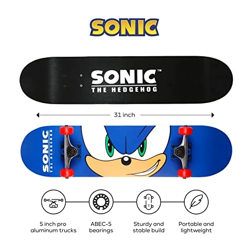Wholesale π Sonic The Hedgehog Character Skateboards - Cruiser Skateboard With ABEC 5 Bearings, Durable Deck, Smooth Wheels (Choose From Sonic, Knuckles, Tails Or Sonic & Friends) π§¨