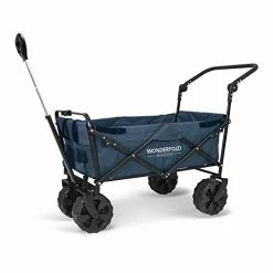 Wholesale 🔔 NDERFOLD S2 Push & Pull Utility Folding Wagon With Wide Beach Tires Featuring Adjustable Push Handle, Telescopic Pull Handle With Spring Bounce Technology, And Storage Pouch, B 🤩