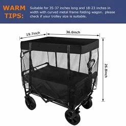 Best deal 🎁 LOSCHEN] Wagon Net Cover, Folding Wagon Mosquito Net Accessories For Outdoor Garden Camping Picnic Wagon Stroller（Not Including The Wagon） 🔥