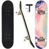 Outlet ✨ Skateboards For Beginners Adults Youths Teens Kids Girls Boys 31 Inch Pro Complete Skate Boards 7 Layer Canadian Maple Double Kick Concave Longboards ✨