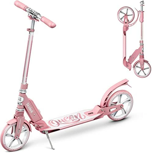 Best deal π Scooter For Kids Ages 6-12 - Scooters For Teens 12 Years And Up - Adult Scooter With Anti-Shock Suspension - Scooter For Kids 8 Years And Up With 4 Adjustment Levels Handlebar Up To 41 Inches High Street Art π - Image 14