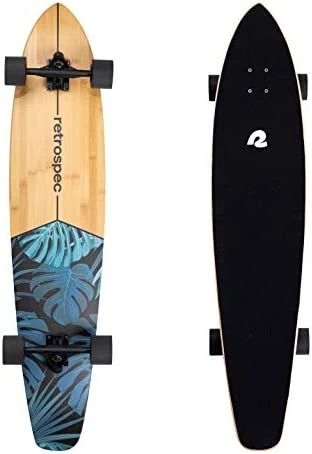 Top 10 π€© Zed Longboard Skateboard Complete Cruiser | Bamboo & Canadian Maple Wood Cruiser W/ Reverse Kingpin Trucks For Commuting, Cruising, Carving & Downhill Riding Riptid 𧨠- Image 10