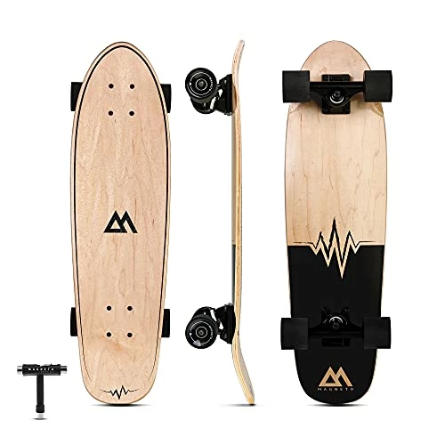 Discount ✔️ Mini Cruiser Skateboard Cruiser | 27.5" X 7.5" | Short Board | Canadian Maple Deck - Designed For Kids, Teens And Adults Bamb ❤️