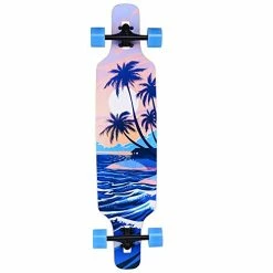 Budget 🌟 Drop Through Freestyle Longboard Skateboard Cruiser Island 🎉