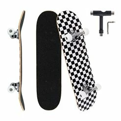 Best deal 🌟 Cruiser Skateboards For Beginners Complete Maple Skateboard 31 Inch For Girls Boys Youth Adults Kids Double Kick Standard Skateboard Do A Kickflip 💯