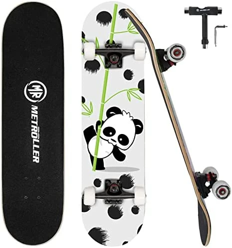 Brand new 𧨠Skateboards For Beginners,31 X 8 Complete Standard Skate Boards For Girls Boys, 7 Layer Canadian Maple Double Kick Concave Skateboard For Kids Youth Teens Adults π - Image 14
