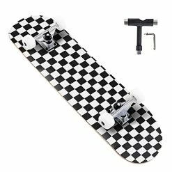 Coupon 🤩 31 Inch Skateboards, Complete Skateboard For Girls/Boys/Teens/Youth/Beginners, 7 Layer Northeast Maple Double Kick Concave Skateboards For Kids Youth Teens Adults Black ✔️
