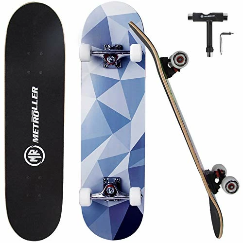 Brand new 𧨠Skateboards For Beginners,31 X 8 Complete Standard Skate Boards For Girls Boys, 7 Layer Canadian Maple Double Kick Concave Skateboard For Kids Youth Teens Adults π