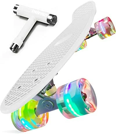 Best Pirce π₯ Skateboard For Kids Ages 6-12 - 22 Inch Kids Skateboard For Girl Boy Skate Board For Kids 8-12 - Mini Skateboards For Kids Mini Cruiser Skateboards For Kids 4-6 - Girl Skateboard For Kids Beginners 12 Led Tricolores 2 π - Image 14