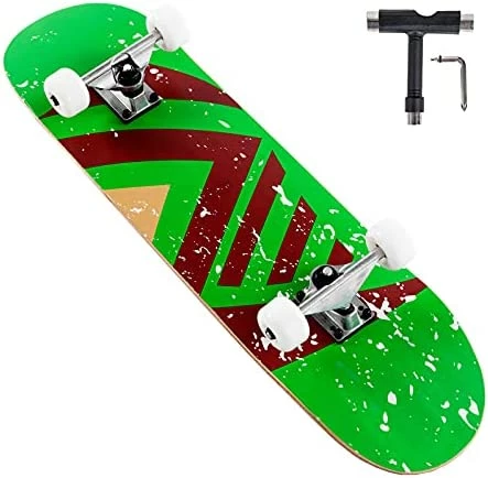 Coupon 🤩 31 Inch Skateboards, Complete Skateboard For Girls/Boys/Teens/Youth/Beginners, 7 Layer Northeast Maple Double Kick Concave Skateboards For Kids Youth Teens Adults Black ✔️ - Image 9