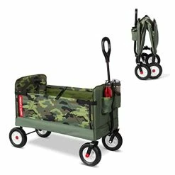 Best Pirce 🤩 3-in-1 Camo Folding Wagon For Kids, Garden, & Cargo, Green Collapsible Wagon ⭐