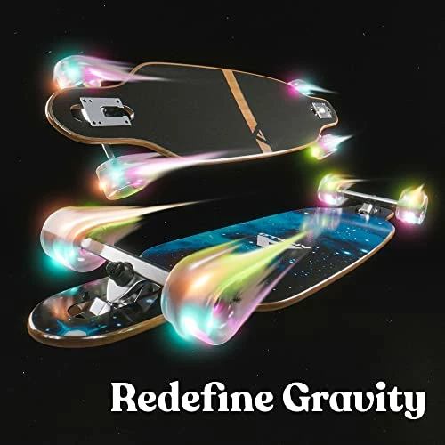 Cheapest π POLLO Longboard Skateboards - Premium Long Boards For Adults, Teens And Kids. Cruiser Long Board Skateboard. Drop Through Longboards Made Of Bamboo & Fiberglass - High-Speed Bearings & T-Tool Weird π - Image 4