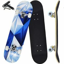 Best reviews of 😀 Pro Complete Skateboards For Beginners Girls Boys Kids Youths Teens Adults 31"x8" Skate Boards 7 Layers Canadian Maple Double Kick Deck Concave Longboard Red Drago ⌛