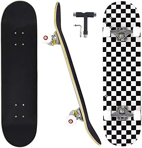 Outlet ✨ Skateboards For Beginners Adults Youths Teens Kids Girls Boys 31 Inch Pro Complete Skate Boards 7 Layer Canadian Maple Double Kick Concave Longboards ✨ - Image 8