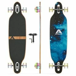 Cheapest 😍 POLLO Longboard Skateboards - Premium Long Boards For Adults, Teens And Kids. Cruiser Long Board Skateboard. Drop Through Longboards Made Of Bamboo & Fiberglass - High-Speed Bearings & T-Tool Weird 🔔