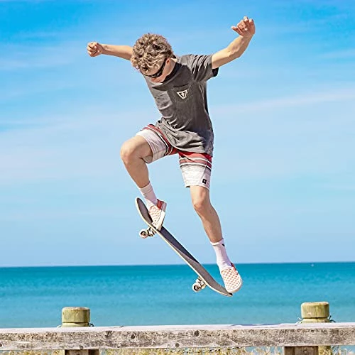 Coupon 🤩 31 Inch Skateboards, Complete Skateboard For Girls/Boys/Teens/Youth/Beginners, 7 Layer Northeast Maple Double Kick Concave Skateboards For Kids Youth Teens Adults Black ✔️ - Image 3