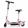 Flash Sale 😀 E120 Electric Scooter With Seat For Kids Ages 6-12, 60 Mins Long Battery Life, Removable Seat 2 Riding Styles, 155lbs Max Load Pink 💯