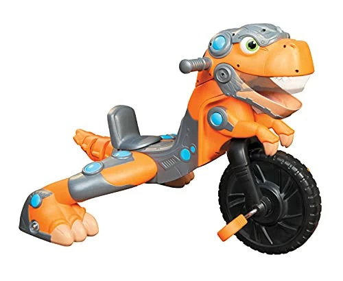 Budget 𧨠Chompin' Dino Trike, Outdoor Indoor Ride On Toy W/ Dinosaur Sounds Roars, Adjustable Seat, Rugged Wheels- Kids Gift, For Toddler Boys & Girls Ages 3 4 5+ Years Old π