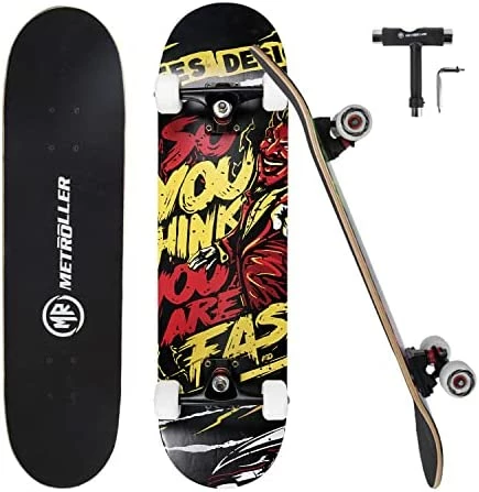 Brand new 𧨠Skateboards For Beginners,31 X 8 Complete Standard Skate Boards For Girls Boys, 7 Layer Canadian Maple Double Kick Concave Skateboard For Kids Youth Teens Adults π - Image 12