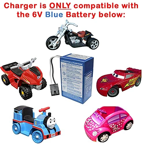 Hot Sale ❤️ Replacement 6-Volt UL Listed Charger For Fisher-Price Power Wheels Toddler Blue Battery Models 00801-1230 - 00801-1457 - 00801-1868 - 00801-1900 - 00801-0336 ❤️ - Image 4