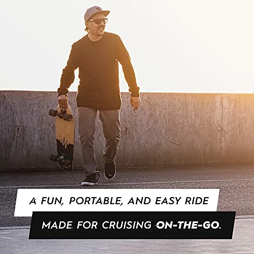 Discount ✔️ Mini Cruiser Skateboard Cruiser | 27.5" X 7.5" | Short Board | Canadian Maple Deck - Designed For Kids, Teens And Adults Bamb ❤️ - Image 3