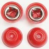 Flash Sale 😀 Hub Cap Replacement Compatible With Popular Red Wagon Brand, Classic Infant Walker Wagon - Fits 1/4 Inch Axle Diameter, Red 4-pk 🎉